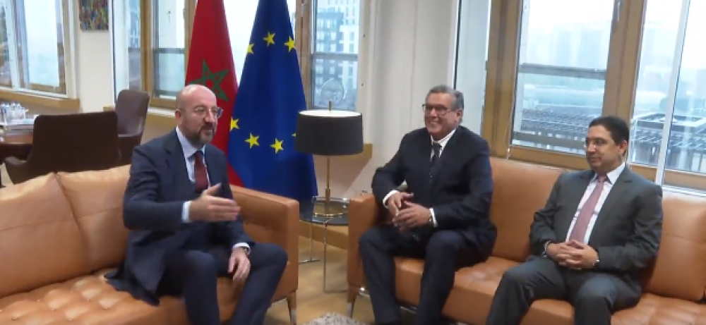 Aziz Akhannouch s'entretient avec le président du Conseil européen à Bruxelles