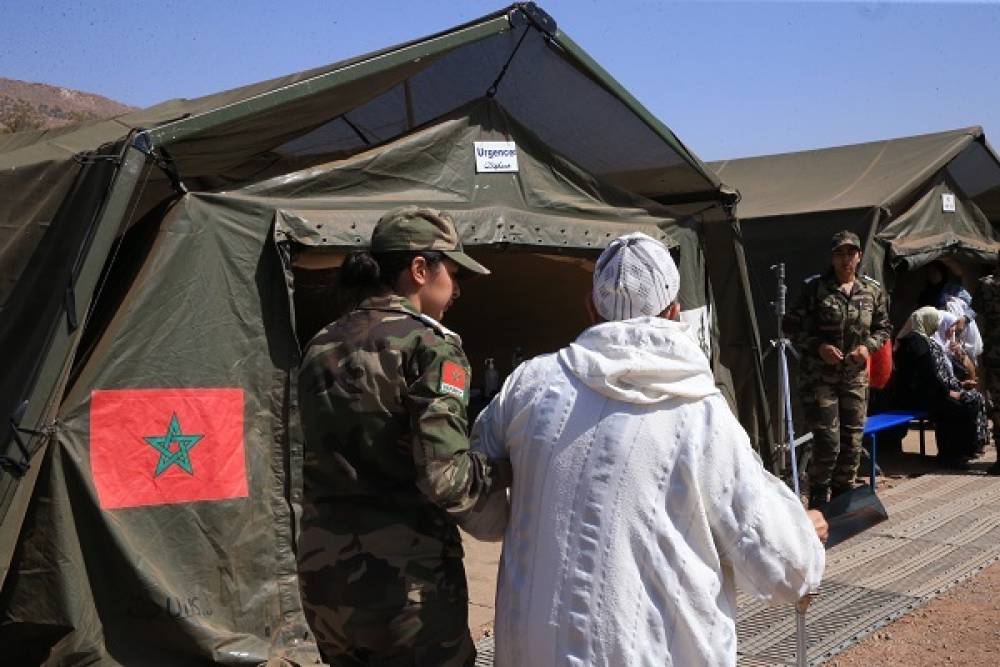 Séisme: Installation d'un nouvel hôpital de campagne à Taroudant