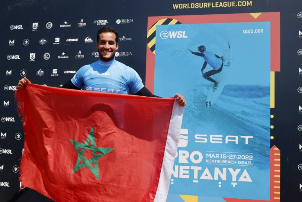 Ramzi Boukhiam, seul surfeur marocain et arabe qui participera au Championship Tour