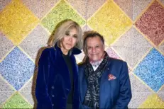 Brigitte Macron visite l'exposition "Rétrospective Mehdi Qotbi" à l'IMA