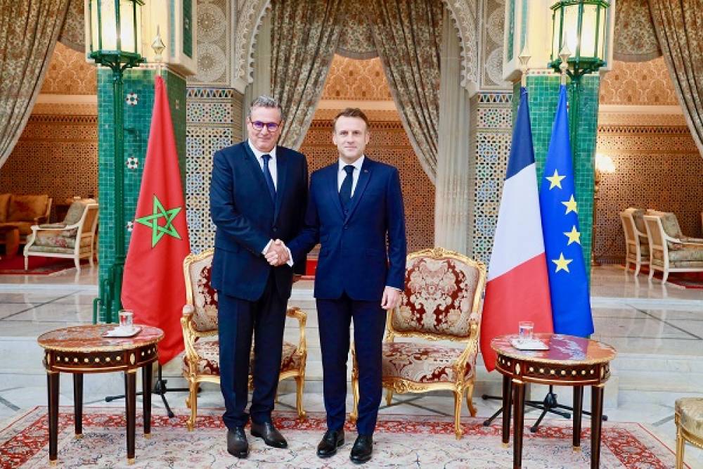 Emmanuel Macron reçoit Aziz Akhannouch et les présidents des deux Chambres