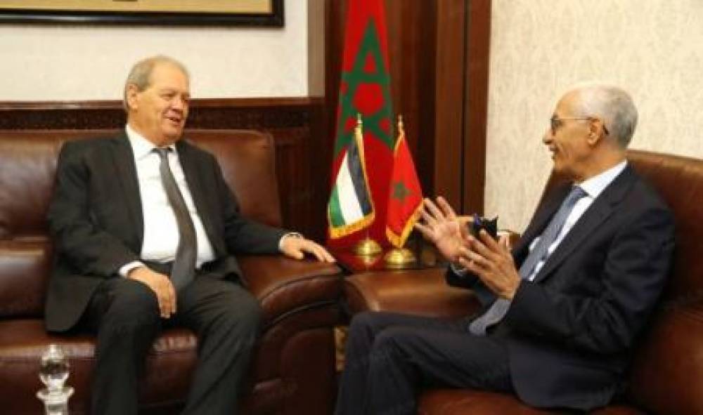 M. Talbi Alami s'entretient à Rabat avec le Président du Conseil national palestinien