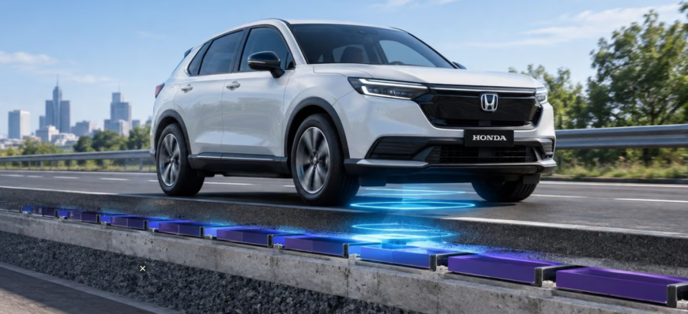 Cette route envoie jusqu’à 150 kW aux véhicules qui roulent dessus : Honda va faire un test grandeur nature