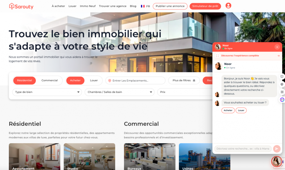 Sarouty.ma dévoile Noor, un assistant conversationnel intelligent