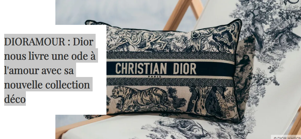 DIORAMOUR : Dior nous livre une ode à l'amour avec sa nouvelle collection déco