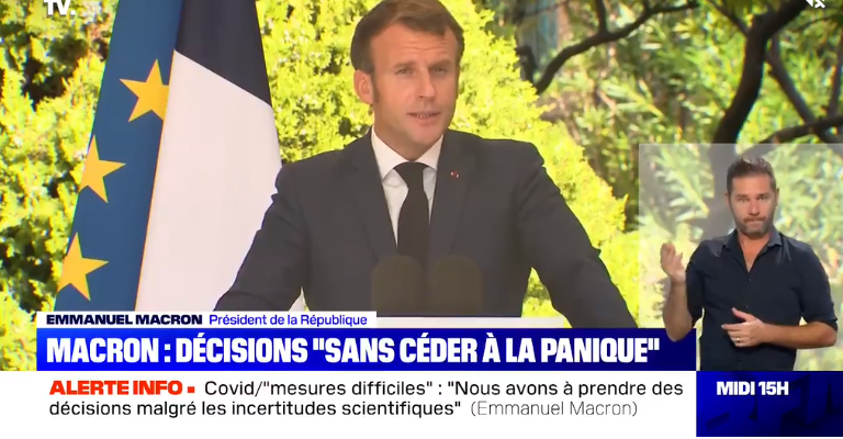 Emmanuel Macron: "Nous devons nous adapter à l'évolution du virus"