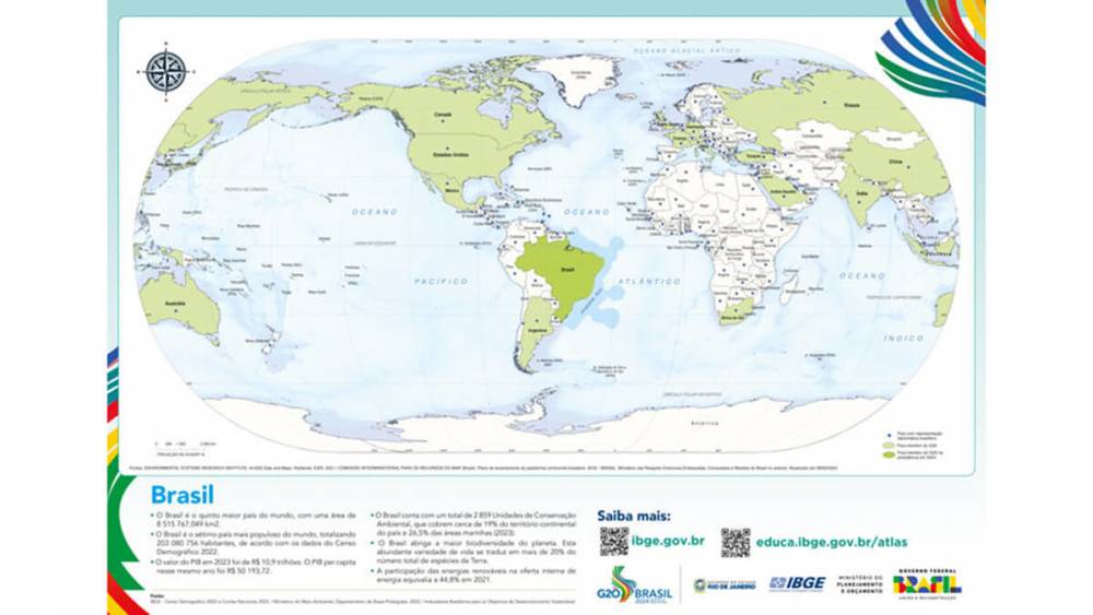 Le Brésil adopte la carte complète du Maroc avec le Sahara pendant sa présidence du G20