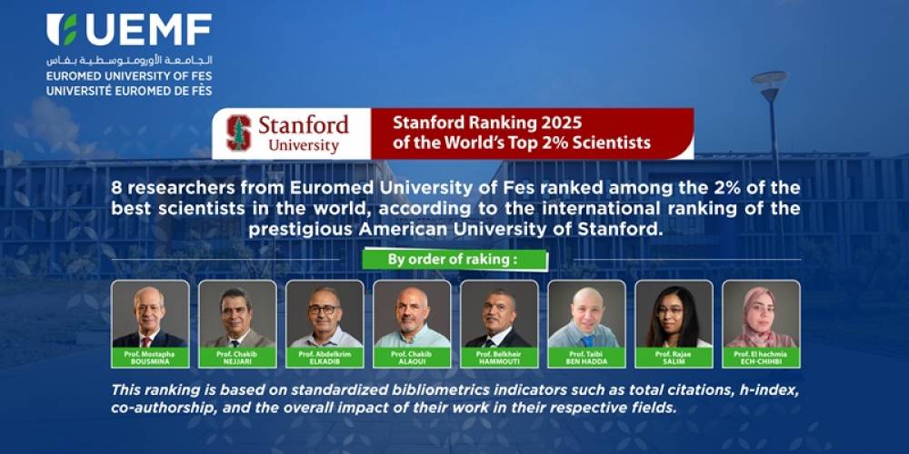 Huit chercheurs de l’UEMF classés parmi les scientifiques les plus influents au monde selon Stanford