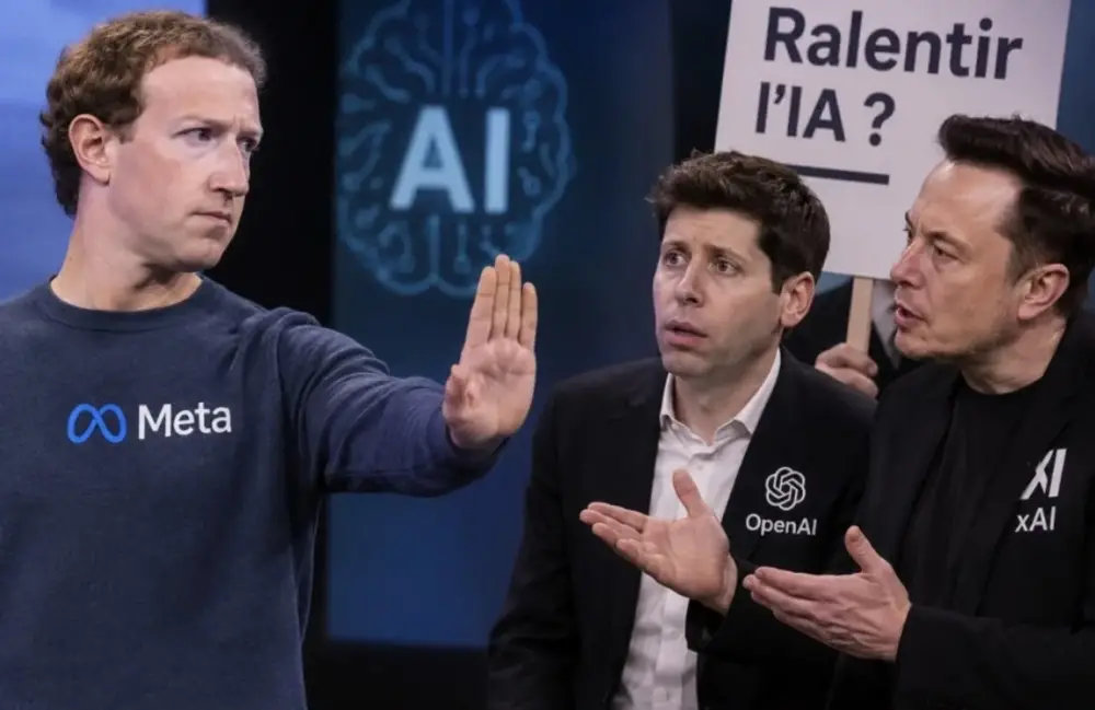 Course à l’IA : Zuckerberg rejette le ralentissement collectif soutenu par Musk et Altman